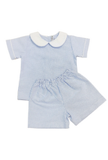 Sweet Dreams White/Blue Stripe Boy Short Set
