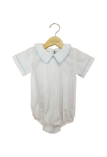 Sweet Dreams Blue Trim Pleated Bubble