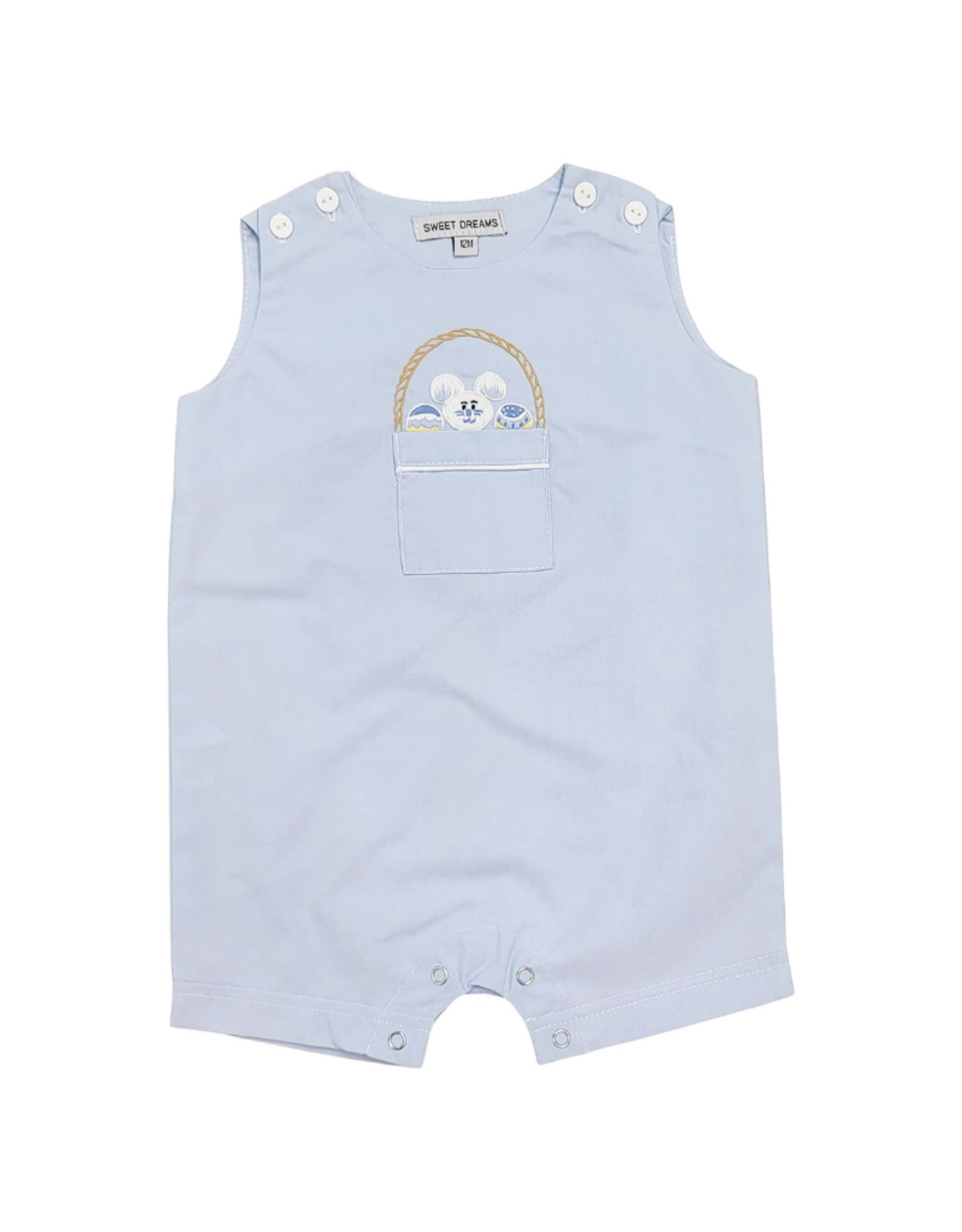 Sweet Dreams Bunny and Basket Blue Jon Jon