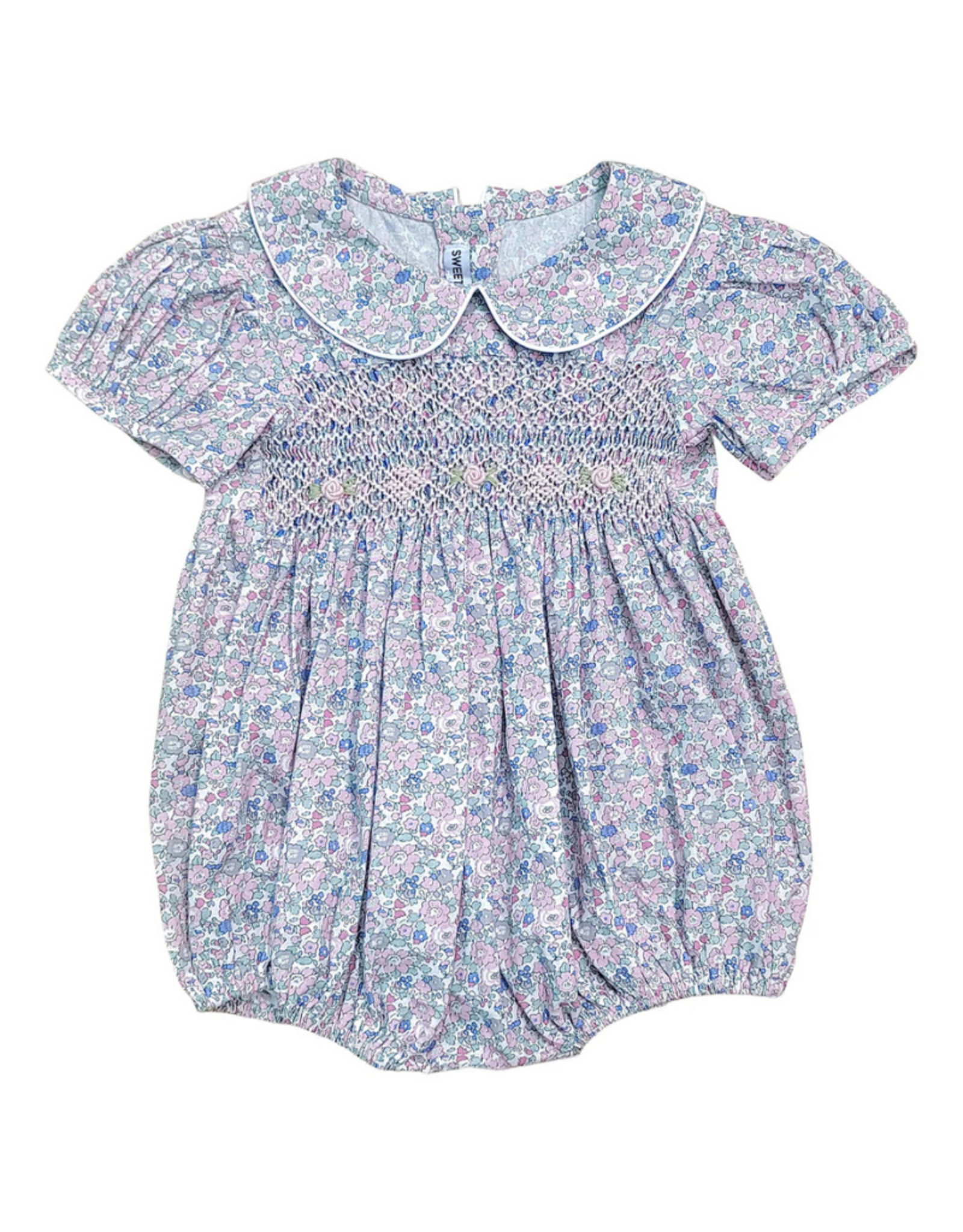 Sweet Dreams Lily Floral Smocked Bubble