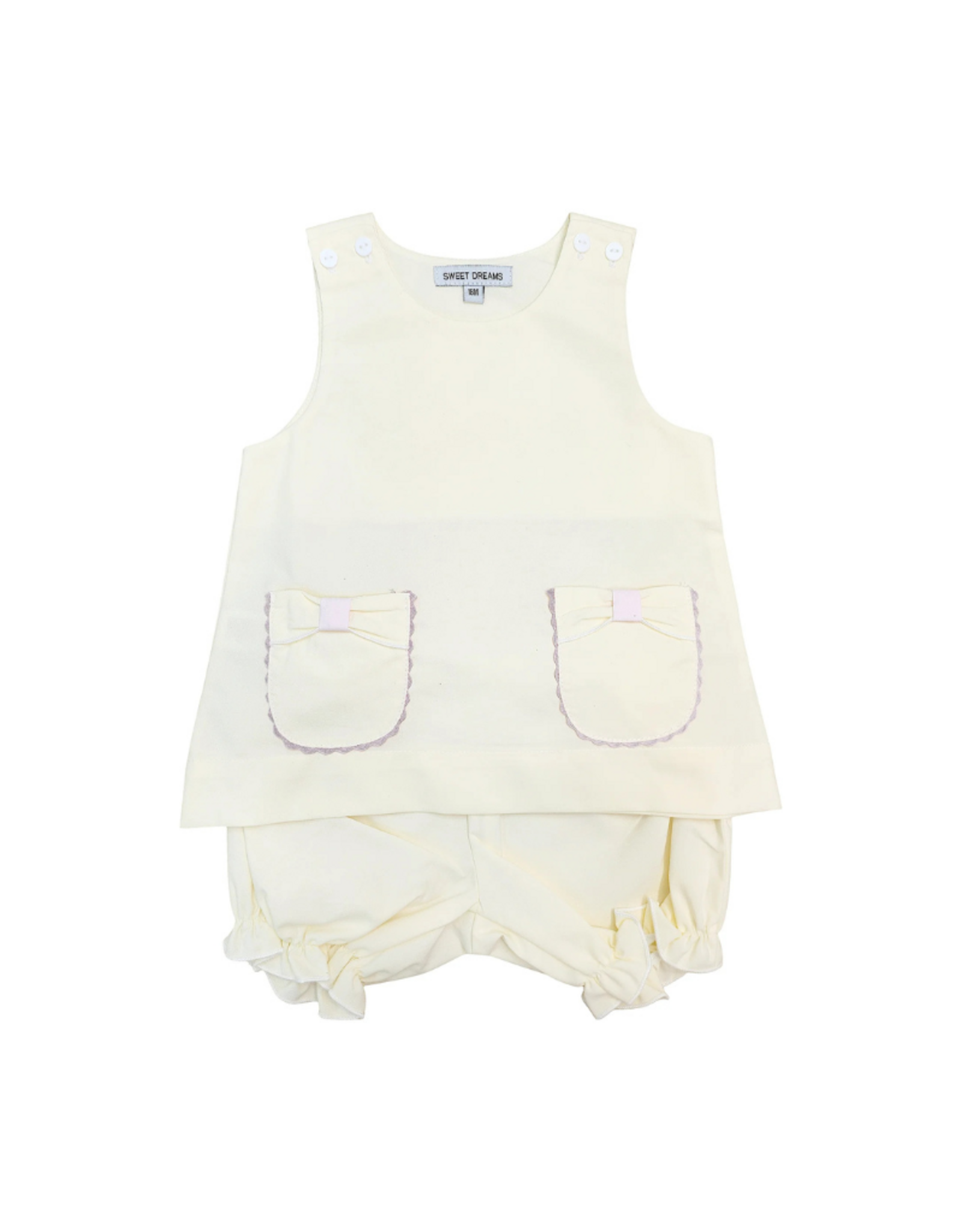 Sweet Dreams Yellow Bow Pocket Bloomer Set