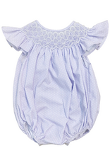 Sweet Dreams Cathy Purple Polka Dot Smocked Bubble