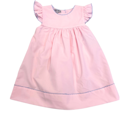 Sweet Dreams Pink w/ Blue Picot Trim Dress