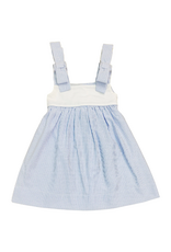 Sweet Dreams Blue Stripe Bow Strap Dress