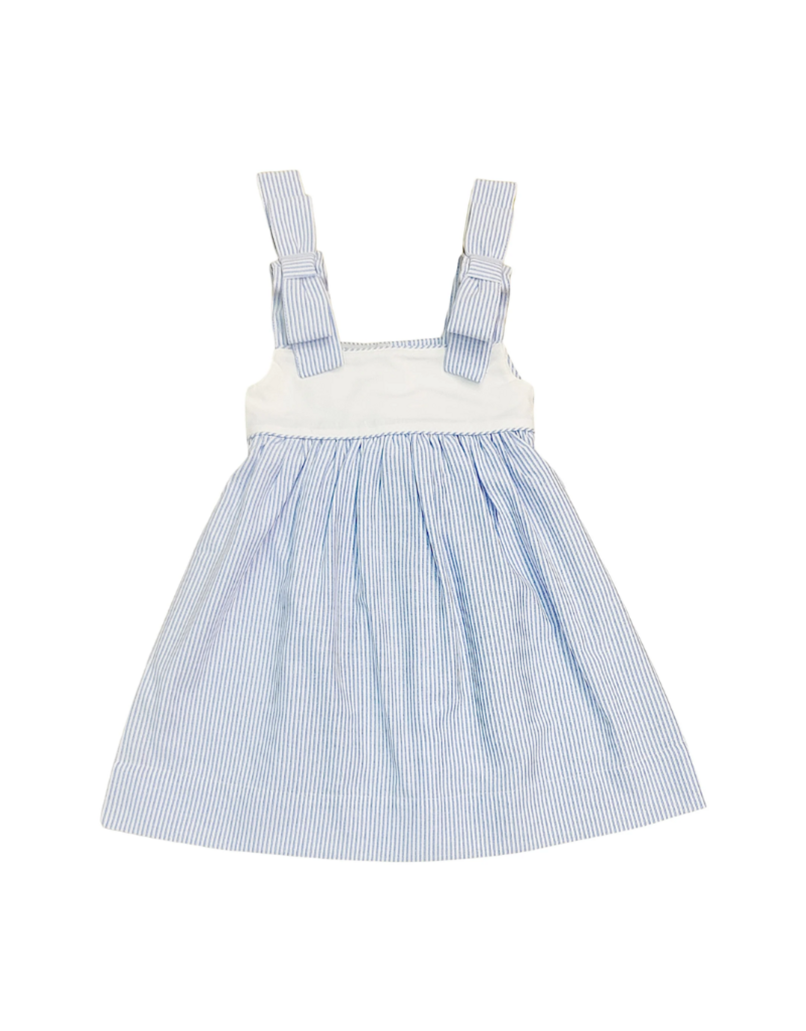 Sweet Dreams Blue Stripe Bow Strap Dress