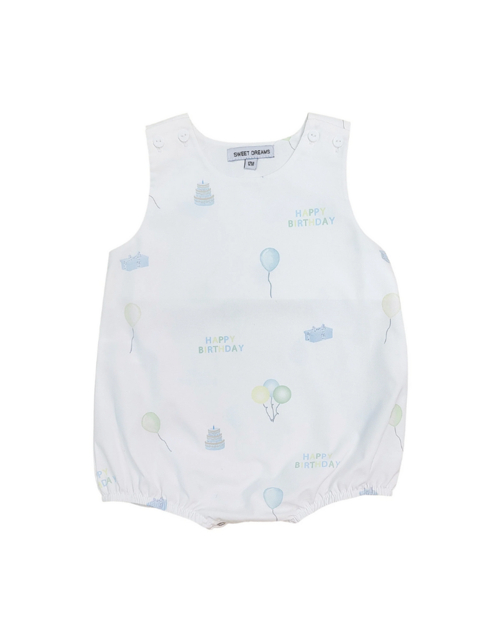 Sweet Dreams Happy Birthday Print Boy Bubble