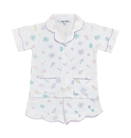 Sweet Dreams Seashell Print Girls PJ Set