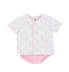 Cypress Row Pink Pups Layette Set