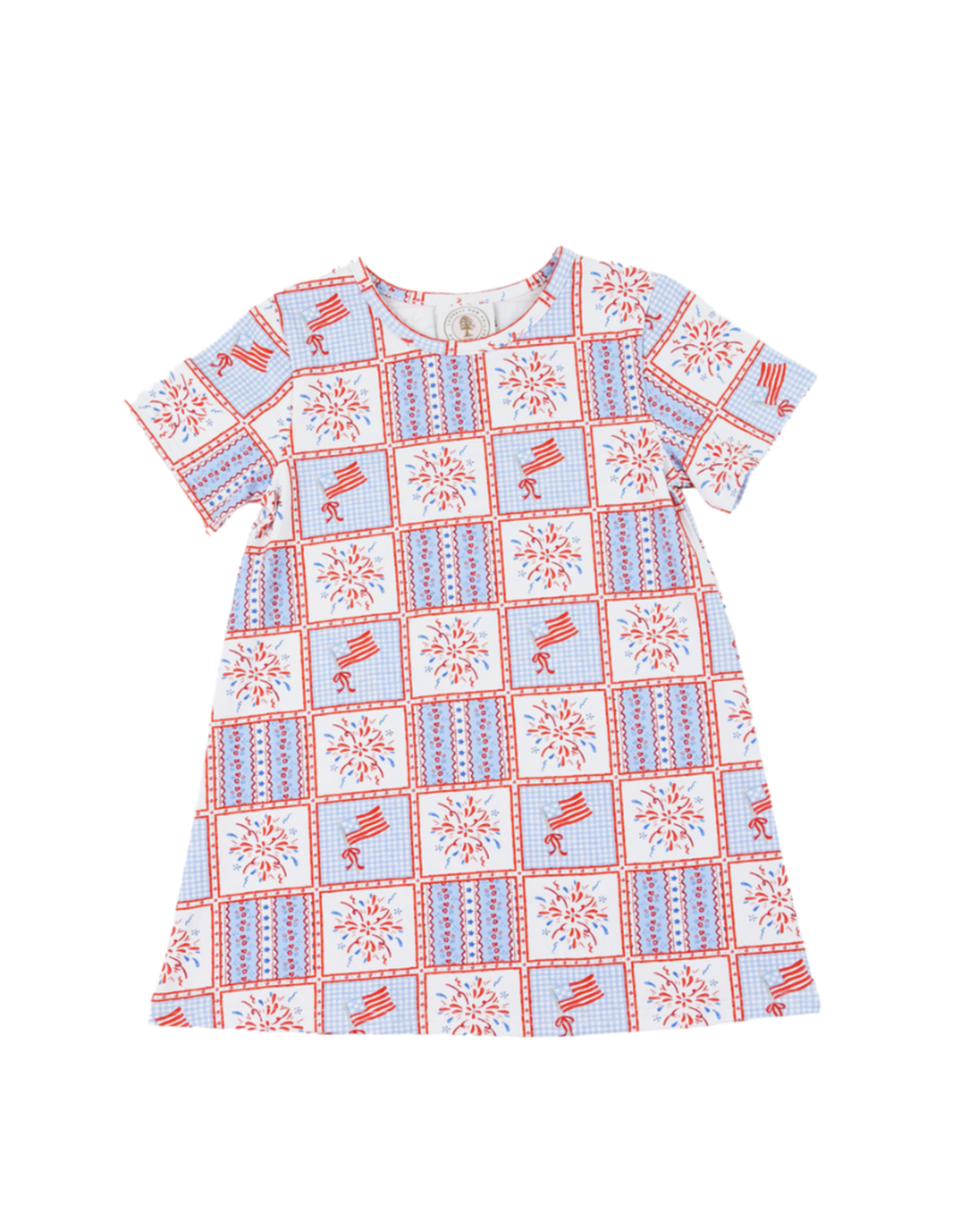 Cypress Row Patriotic Patchwork Susie Swing Dress