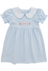 Itsy Bitsy Princess Dress, Light Blue Knit Stripe