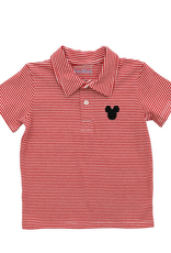 Itsy Bitsy Red & White Stripe Mouse Polo