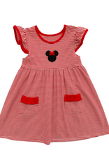 Itsy Bitsy Red & White Stripe Mouse Dress