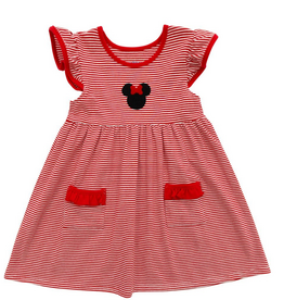 Itsy Bitsy Red & White Stripe Mouse Dress
