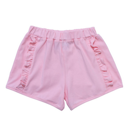 Itsy Bitsy Knit Ruffle Shorts, Light Pink
