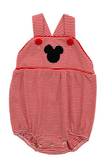 Itsy Bitsy Red Stripe Mouse Sunsuit