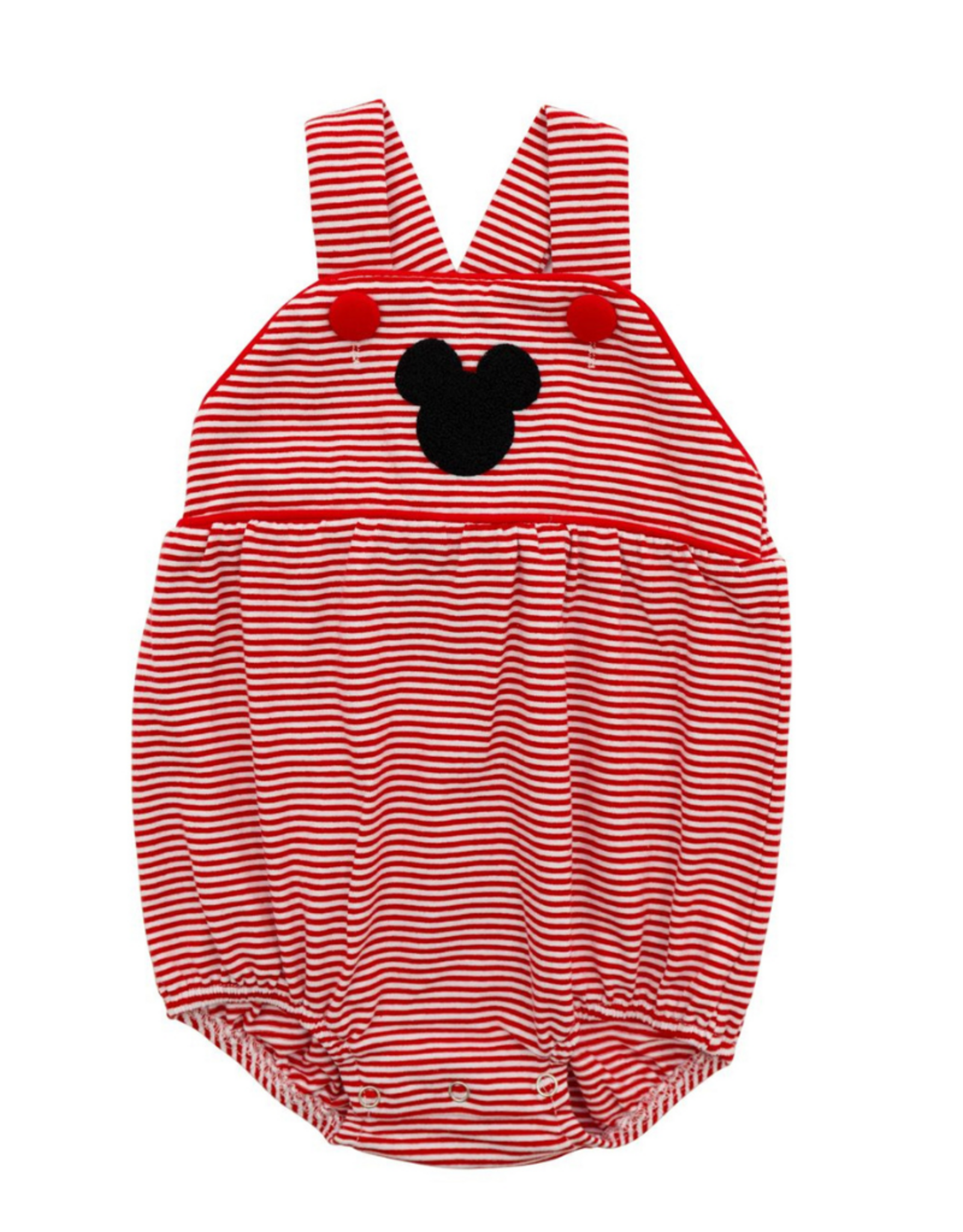 Itsy Bitsy Red Stripe Mouse Sunsuit