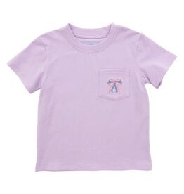 Itsy Bitsy SS Lavender Pocket Tee, Bow