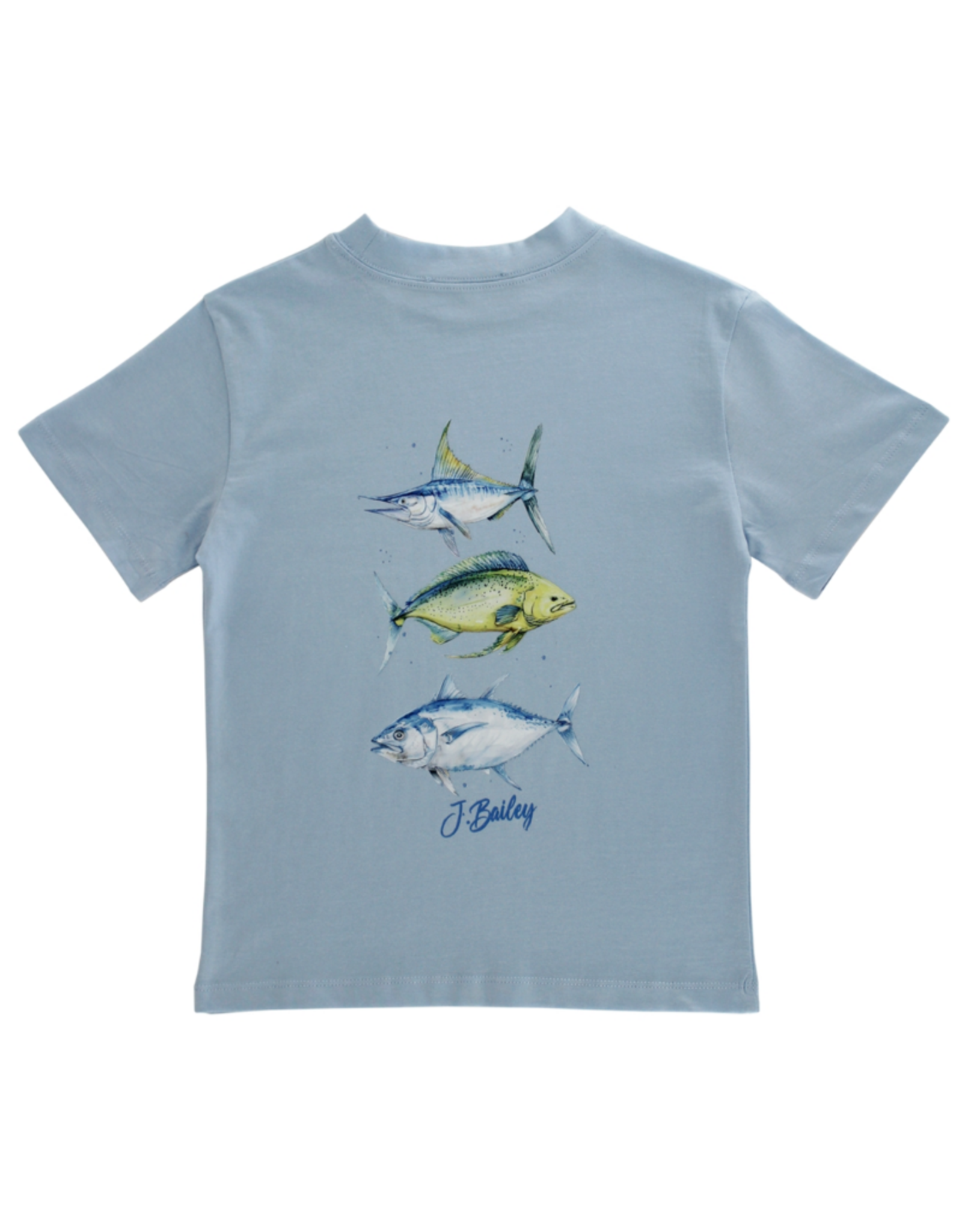 The Bailey Boys The Bailey Boys SS Logo Tee, Fish Trio on Bayberry