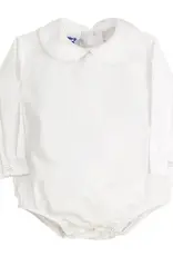 The Bailey Boys Long Sleeve White Woven Boys Peter Pan Onesie