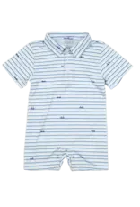 BlueQuail Clothing Co. Gone Fishin' Polo SS Romper