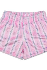 Iscream Floral Stripes Plush Shorts