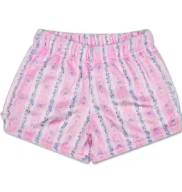 Iscream Floral Stripes Plush Shorts