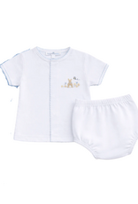 Magnolia Baby Bunny Basket Diaper Cover Set, Light Blue