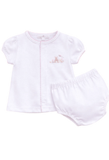 Magnolia Baby Bunny Basket Diaper Cover Set, Pink