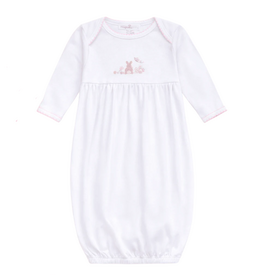 Magnolia Baby Bunny Basket Gathered Gown, Pink