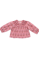 Pink Chicken Girls Ava Top, Pink Strawflower