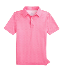 Southern Tide Driver Seaside Geo Printed Perf Polo, Sea Pink