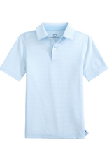 Southern Tide SS Driver Meadowbrook Stripe Polo, Clearwater Blue