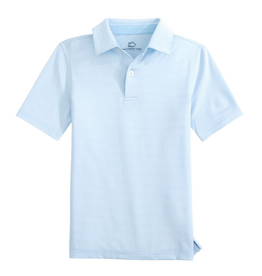Southern Tide SS Driver Meadowbrook Stripe Polo, Clearwater Blue