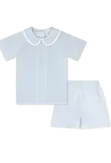 LullabySet Jonathan Short Set, Blessings Blue Batiste