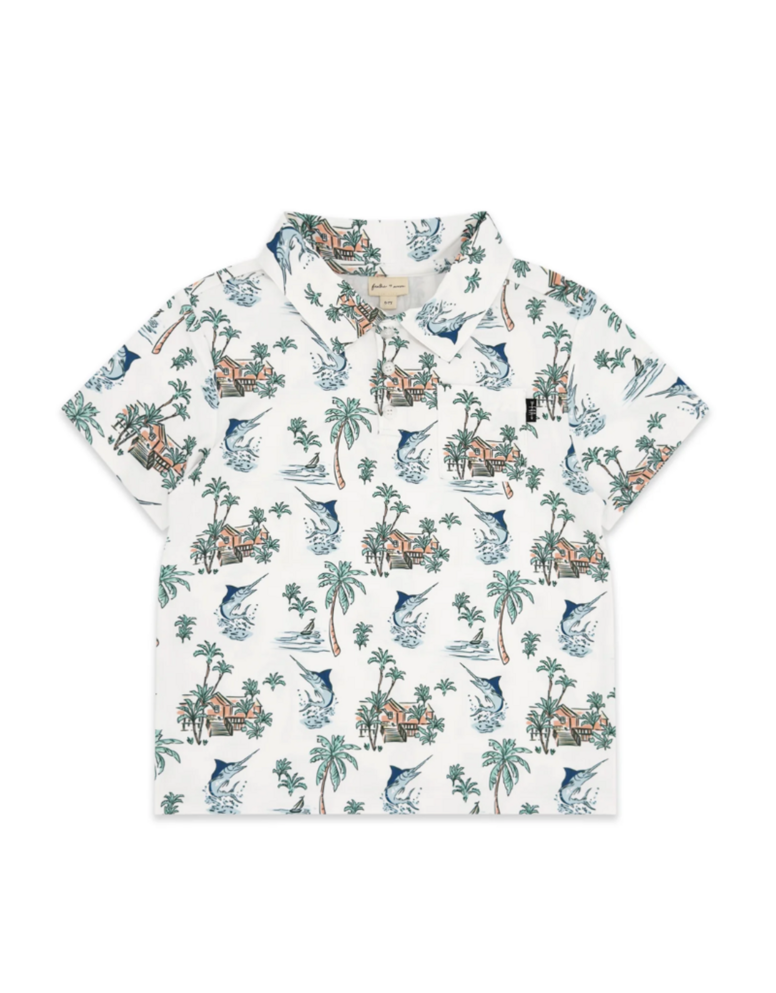 Feather4Arrow Feel Good Tech Polo, Pacific