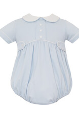 Petit Bebe Lt Blue Stripe Boy Strap Bubble