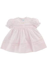 Feltman Brothers Pink Floral Bullions And Lace Dress