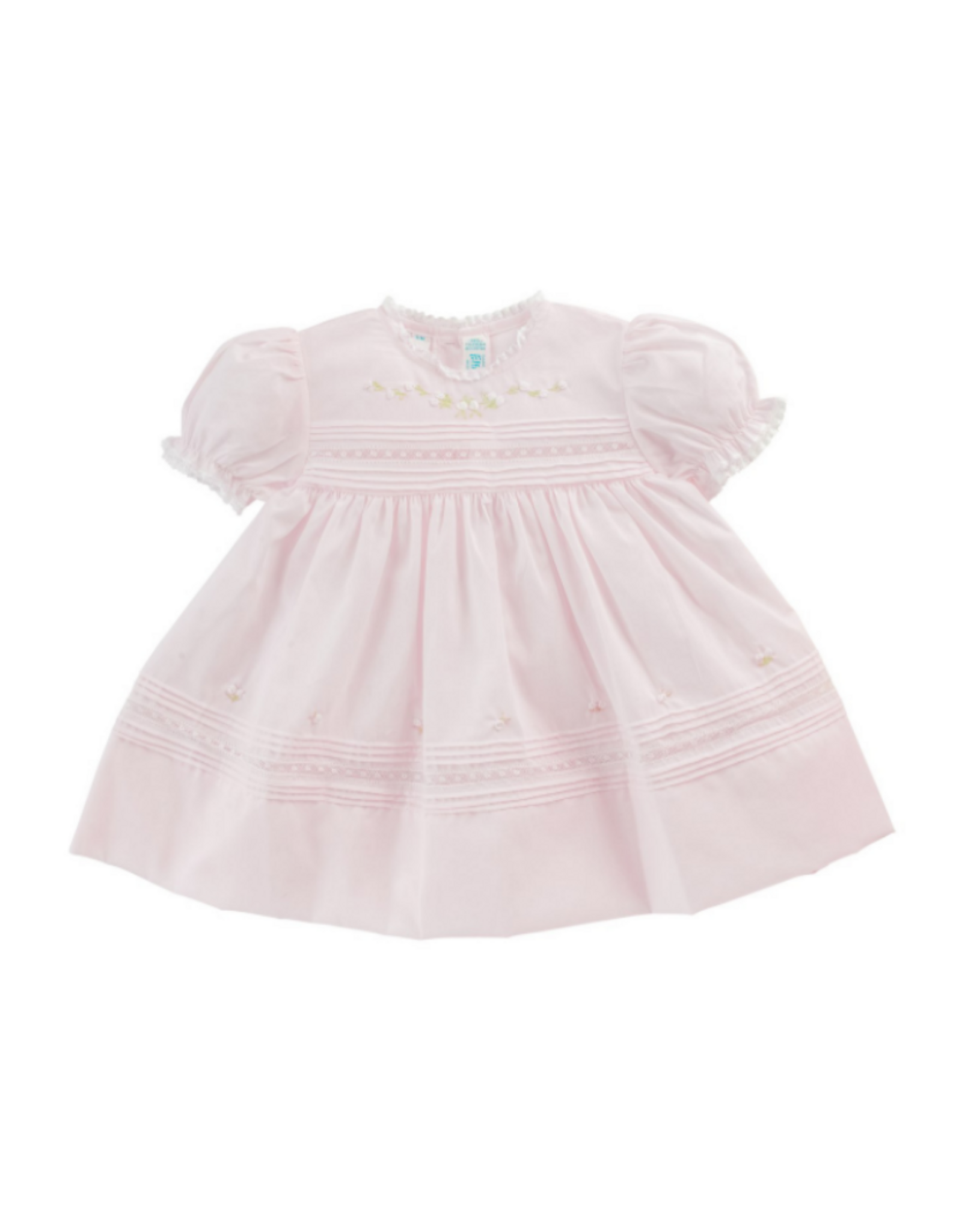 Feltman Brothers Pink Floral Bullions And Lace Dress