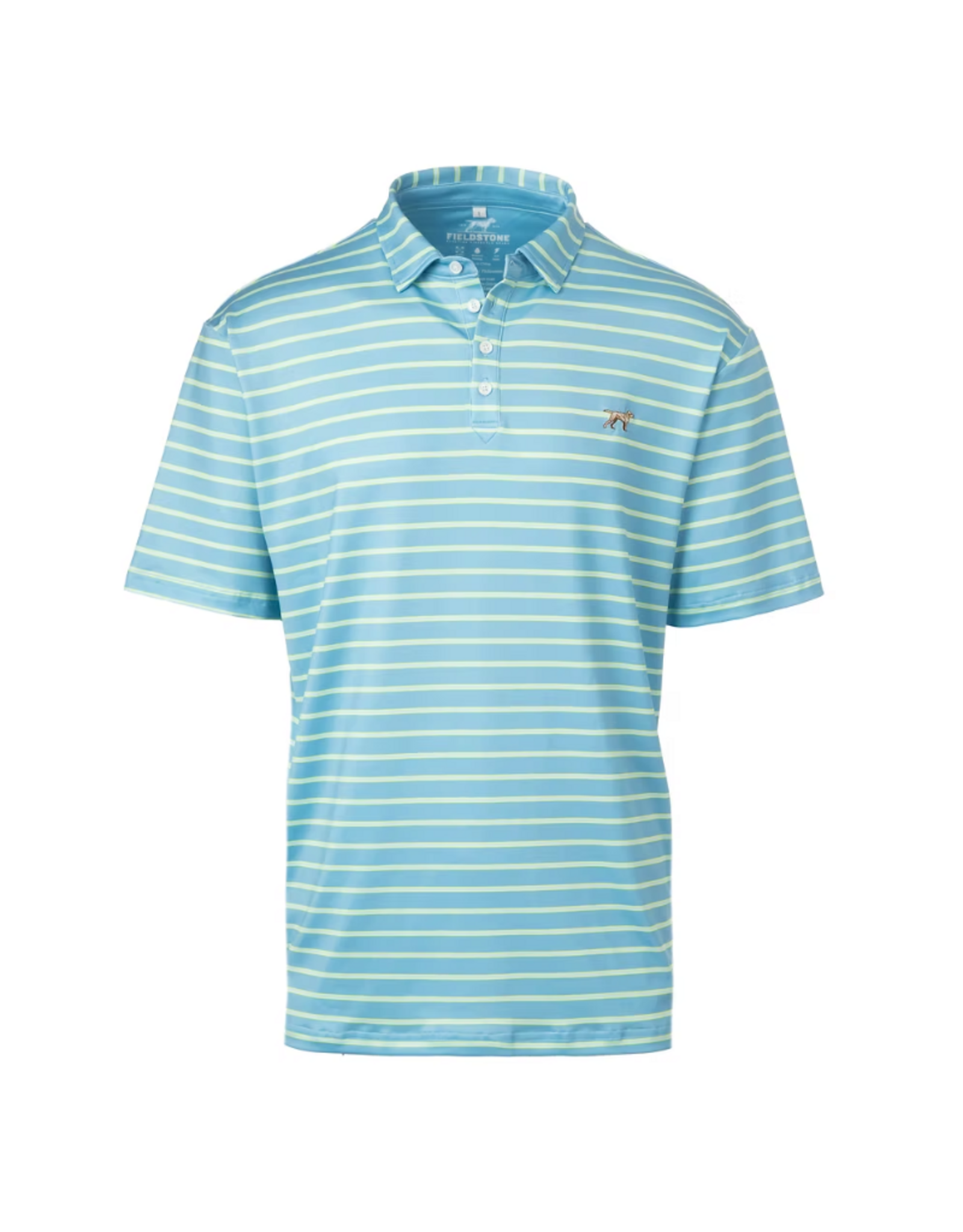 Fieldstone Horizon Performance Polo, Blue/Green