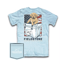 Fieldstone Cooler Puppy T-shirt, Chambray