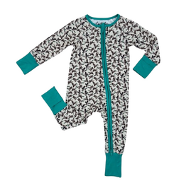 Velvet Fawn Bamboo Zipper Pajama, Delta Wings