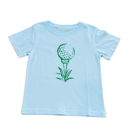 Mustard & Ketchup Light Blue Golf Tee Short Sleeve Shirt