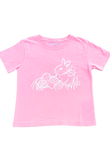 Mustard & Ketchup Light Pink Easter Bunny Short Sleeve Shirt