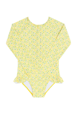 Minnow Petite Fleur Front Zip Rashguard One Piece