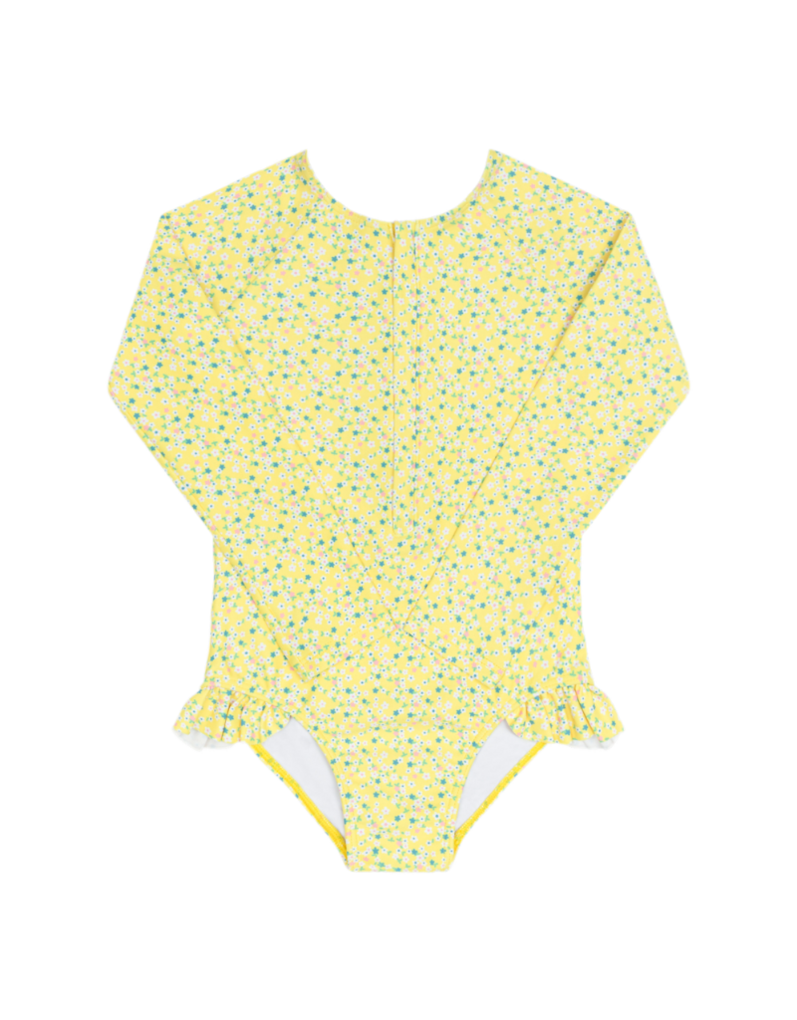 Minnow Petite Fleur Front Zip Rashguard One Piece