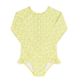 Minnow Petite Fleur Front Zip Rashguard One Piece