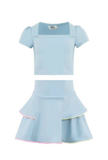 Lola and the Boys Baby Blue Soft Scuba Tennis Set