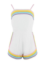 Lola and the Boys White Rainbow Summer Romper