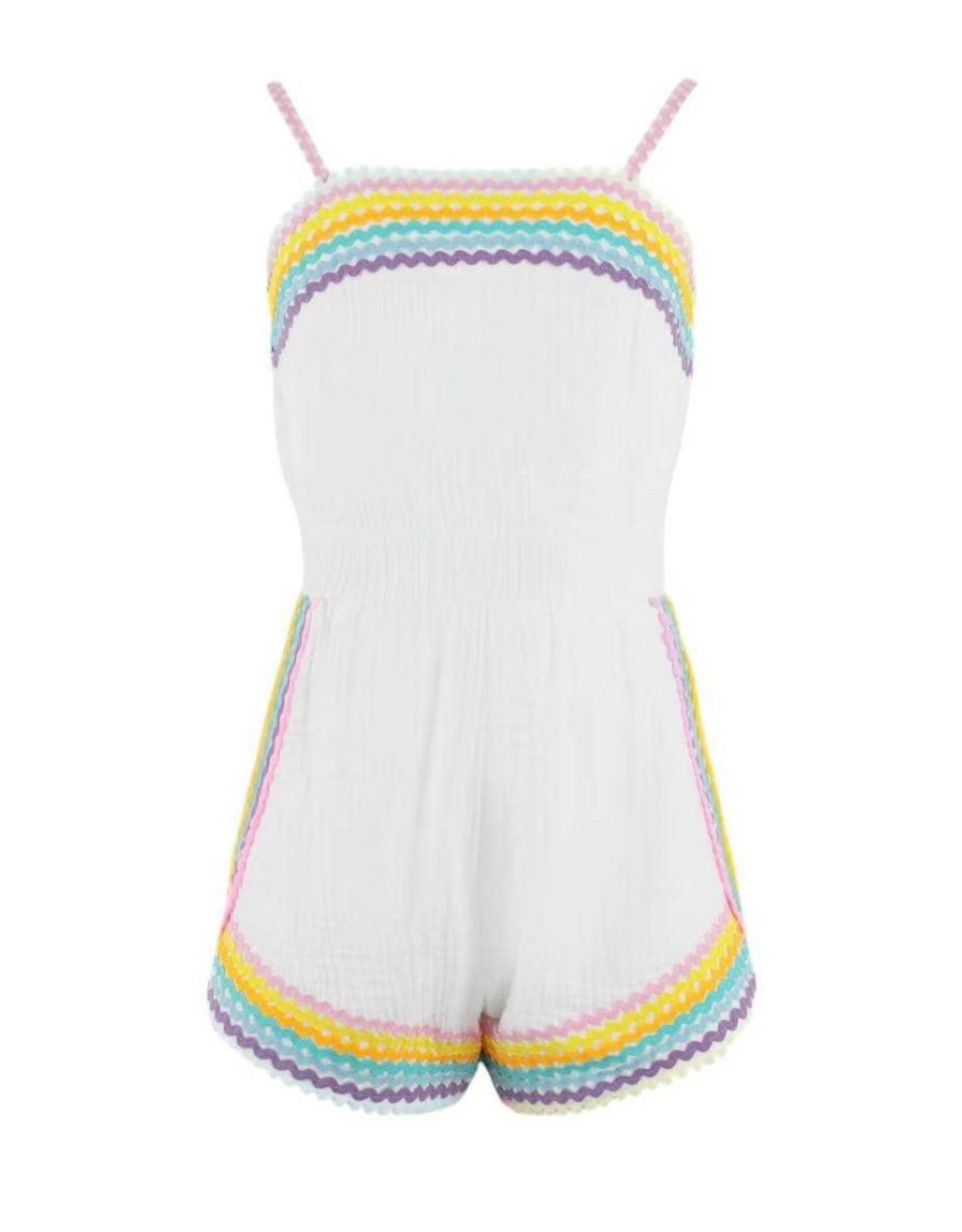 Lola and the Boys White Rainbow Summer Romper
