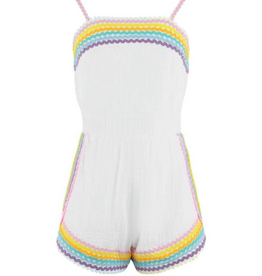 Lola and the Boys White Rainbow Summer Romper